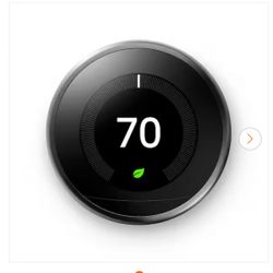 Google Nest Learning Thermostat- 3rd Generation- Mirror Black