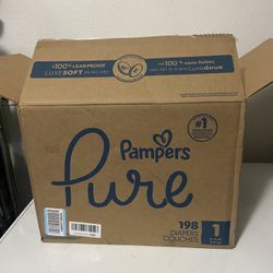 New Pampers Pure Size 1 Diapers