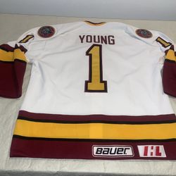 Nwt Authentic Wendell Young Chicago Wolves Ihl Jersey White Bauer Mens 48 Mic