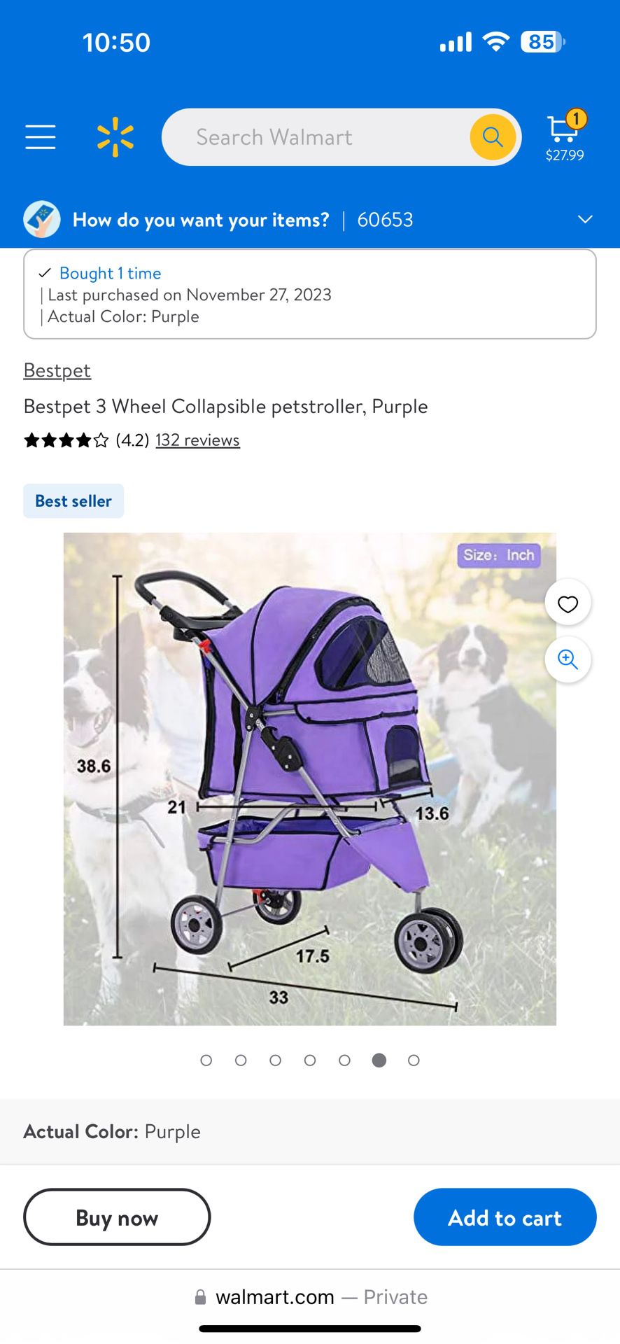 Brand New Dog Stroller!