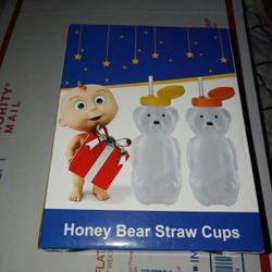 Honey Bear Straw Cups 2 Pack With Accessories Blue 
