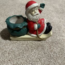 Santa ‘N Sleigh Partylite Votive/Tealight Holder