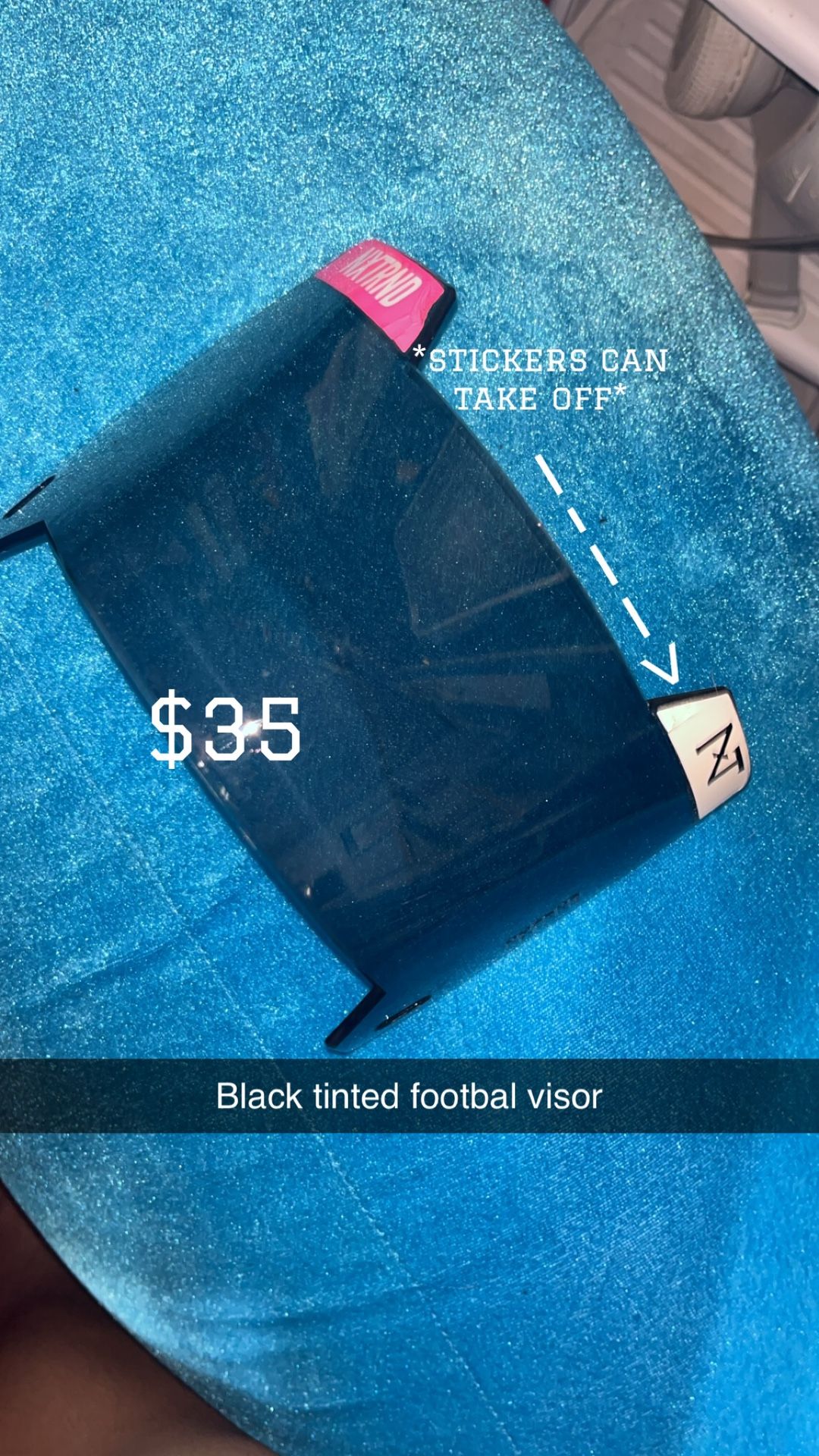 Black Tinted Football Visor