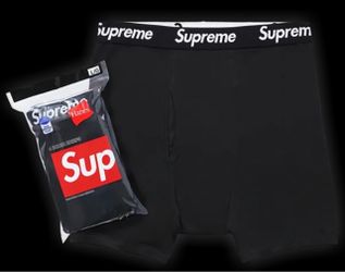 Supreme x Hanes Boxer Briefs Black