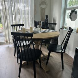 Farmhouse Dining Table With Chairs