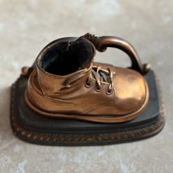 Vintage Bronze Baby Shoe
