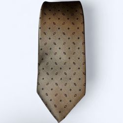 Vintage Oscar de la Renta Classic Silk Tie in Brown