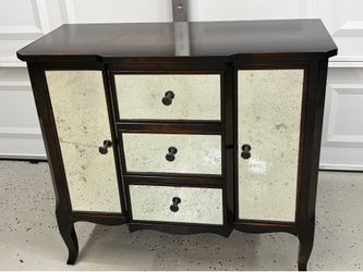 Crate and Barrel 2008 Wood Dresser w/ Smoke Mirrors