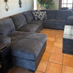 Beautiful Grey U Shape Sectional 