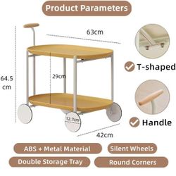 ✌️ Modern End Table, Side Table with 2-Tier Storage, Coffee Table with Wooden Handle, Living Room Table Modern Style, for Living Room, Balcony