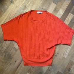 Philosophy Republic Clothing Womens Orange Half Dolman Sleeve Sweater SZ medium