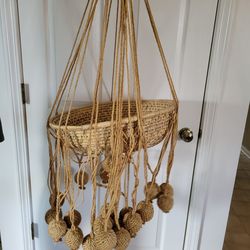 Vintage hanging planter OR could be a cat swing