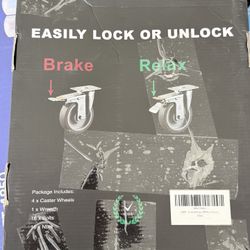 VIMA swivel caster wheels with brakes. Key features include: 