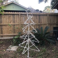 6’ Tall Christmas Yard Outside Wrought Iron Tree  