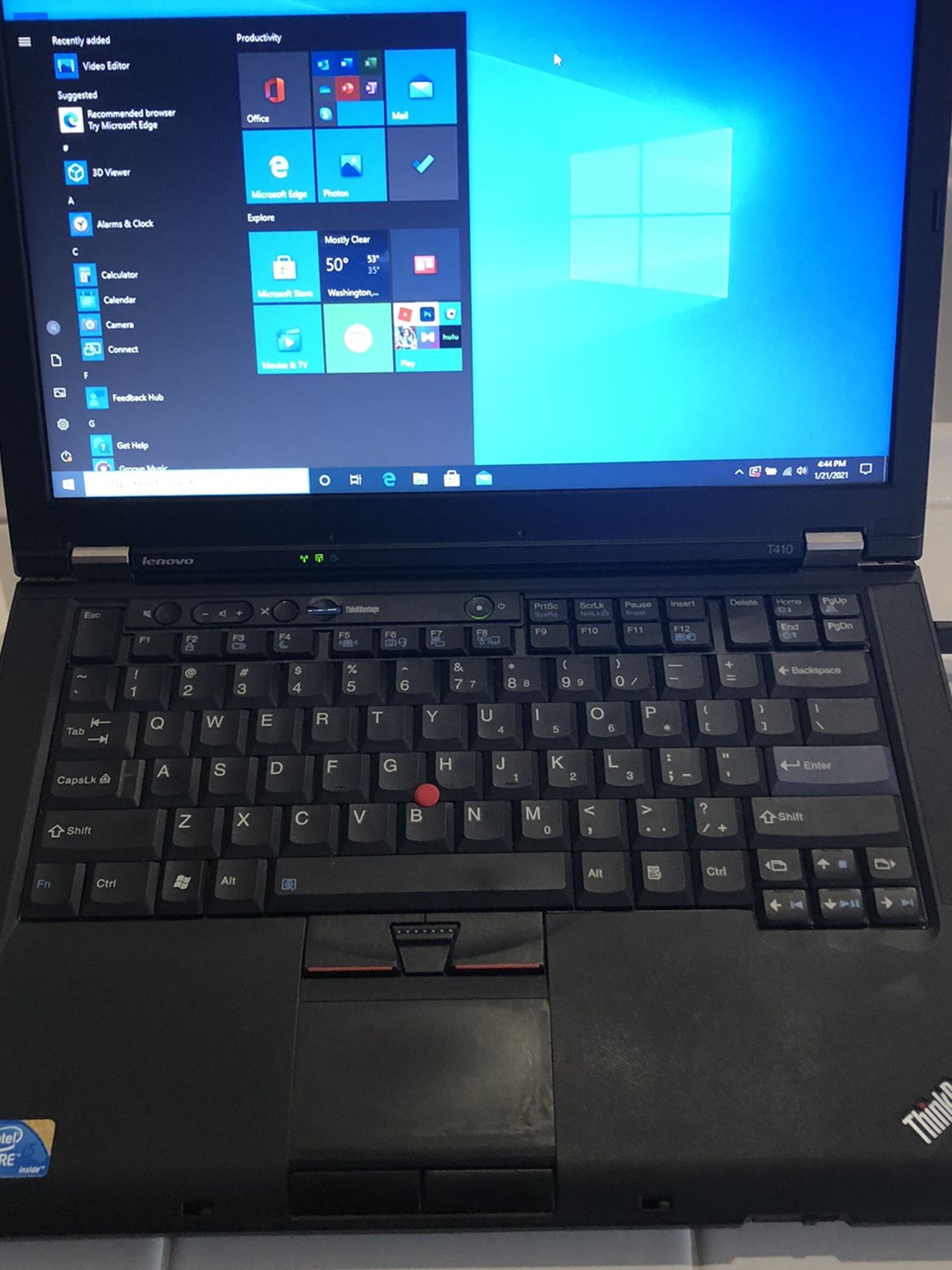 14” Lenovo Thinkpad T410 laptop with extra battery