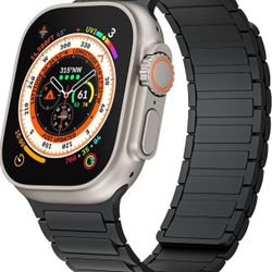 Magnetic watchband Compatible with Apple Watch Ultra 3/2/1 Band 49mm 46mm 45mm 44mm 42mm 41mm 40mm 38mm sport Silicone Replacement Wristband Strong Ma