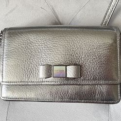 Kate Spade Metallic Leather Bow Bag Purse