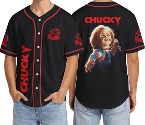 Horror Movie Character Halloween Baseball Jersey Shirts for Women Men