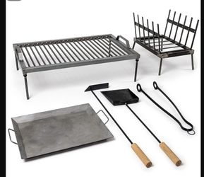 Argentine Grill - Argentinian Grills - Santa Maria Gril T5-2  1728Nl - Argentinian Parrilla Set with all Tools Included - BBQ Parrillas Asado