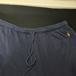Authentic Polo Ralph Lauren Men's Navy Blue Knit Sleep Shorts
