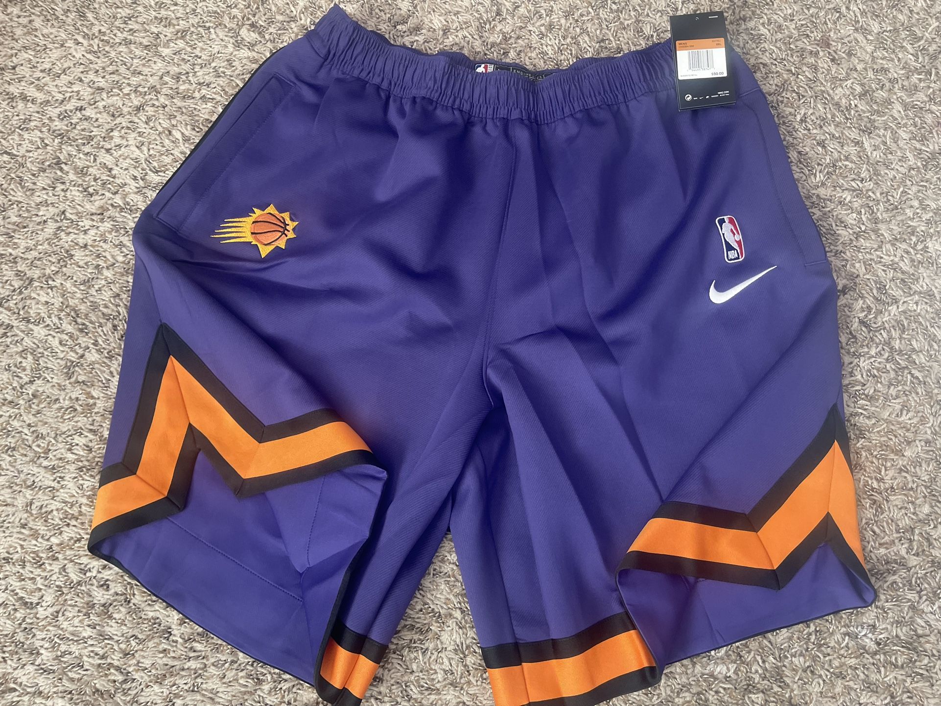 (2) Pairs Nike Mens Basketball NBA Phoenix Suns Practice Game Team Issued Shorts Sz.2XL