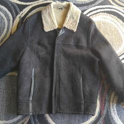 SHEARLING Parka Jacket. Men Size L