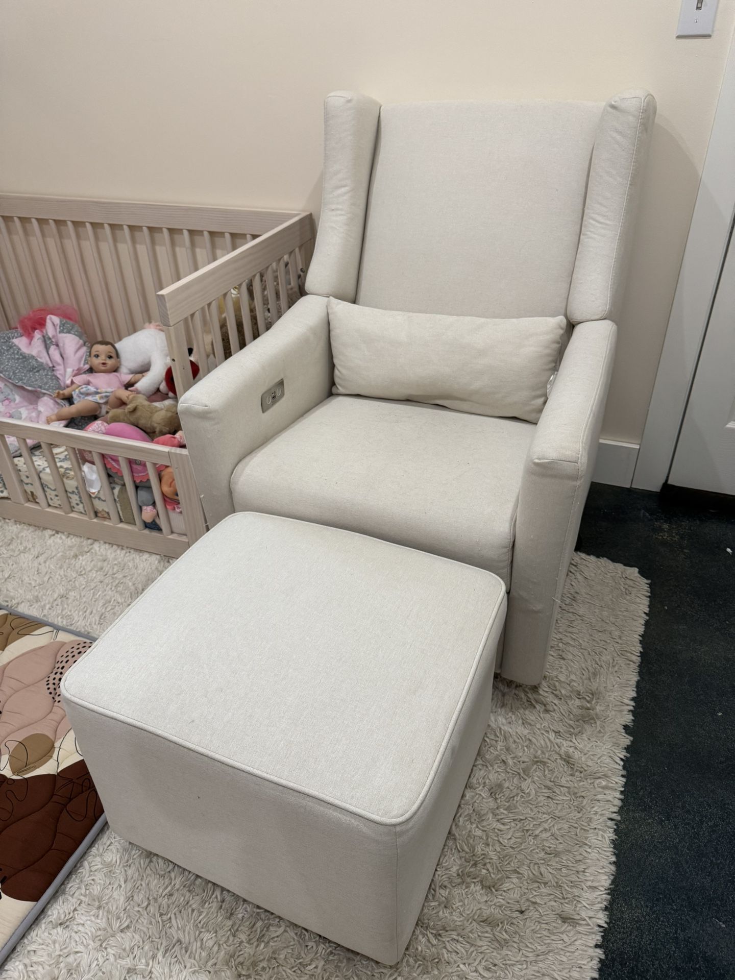 *MOVING SALE - EVERYTHING MUST GO,* Pottery Barn Nursing Chair With Ottoman