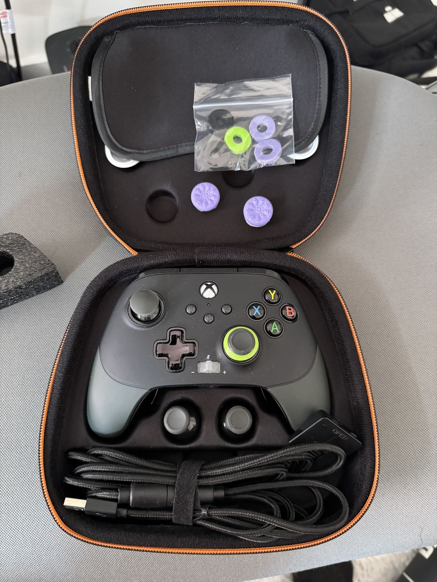 PC/ XBOX controller with Kontrol Freaks Grips And Precision Rings