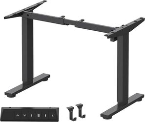 FLEXISPOT EN1 Height Adjustable Standing Desk Frame, Black Memory Controller, Electric Sit Stand Desk Base, Home and Office, Frame Only