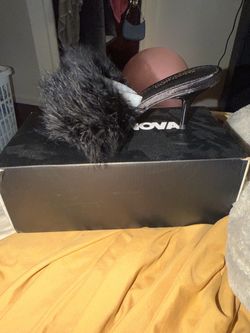 Fluffy Feather Kitten Heels