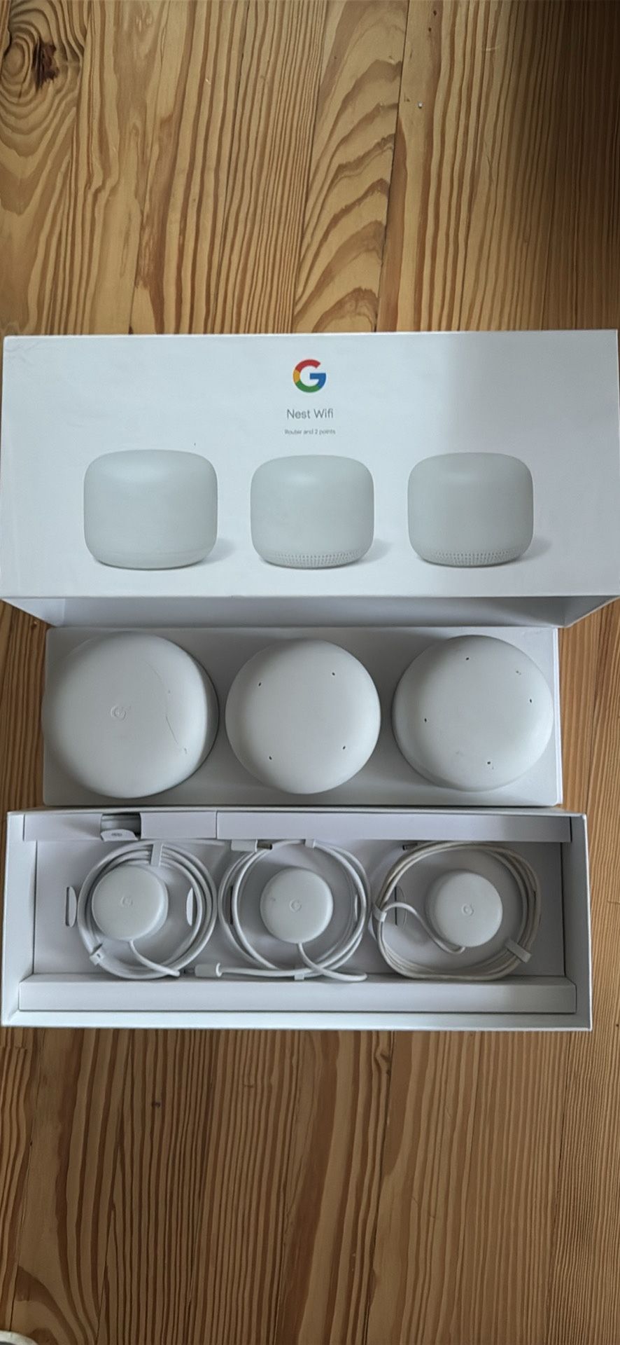 Google Nest WiFi Router & 2 Points - 3 Piece Bundle