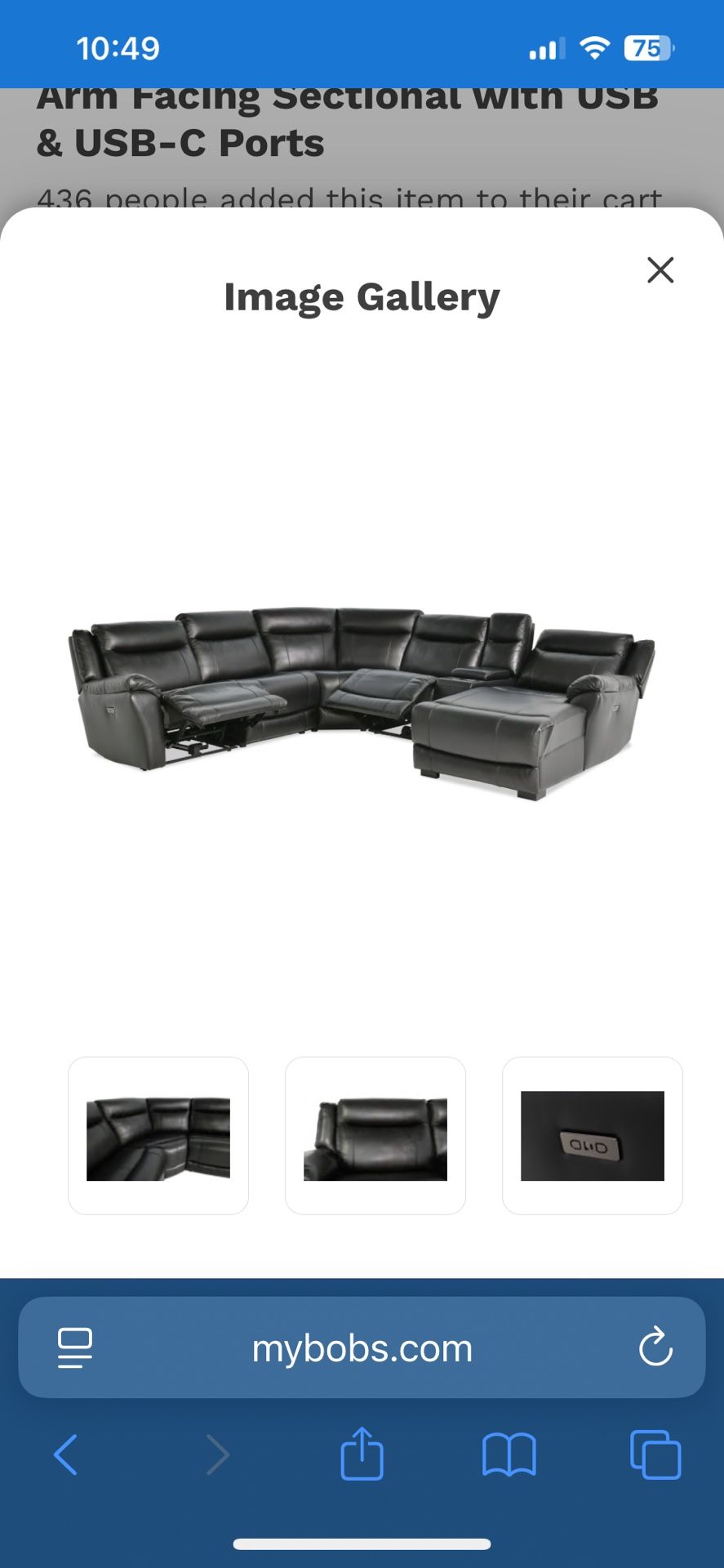 Black Leather Recliner Sectional With Sleeper