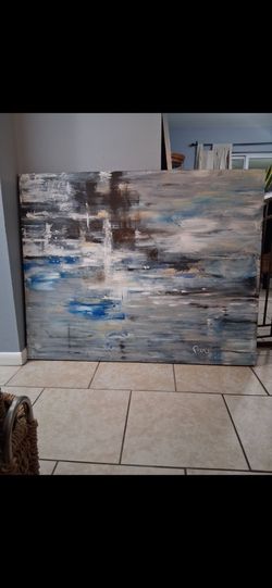 Oversized Modern Abstract Wall Art Canvas Set (Matching Pair)