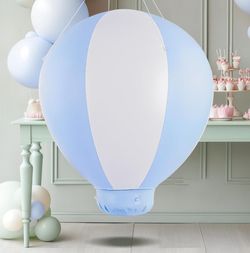 Blue hot air balloon decor