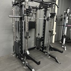 PRO SERIES Ultimate Half Rack Functional Trainer w/Smith Machine Bar | 400lb Stack | Gym Equipment | Fitness | Commercial | Squat Rack 