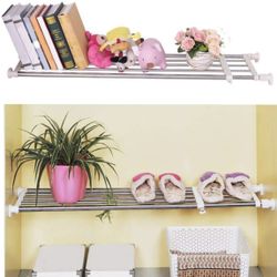 Adjustable Closet Tension Shelf Rod Expandable For Sale $21.00 50%+ OFF Retail $42.95 NEW IN BOX