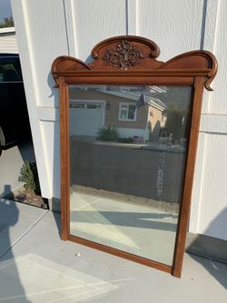 Country French large sized antique mirror