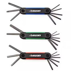 Husky SAE/Metric Folding Hex Key Set With Bonus Torx Set (3-Piece