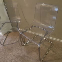 IKEA Clear Tobias Chairs 