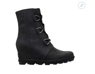 Sorel Women's Joan Arctic Wedge II Boot Leather lace up size 7 winter black