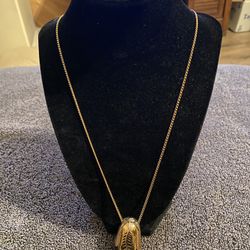 Vintage Avon Purple Eggplant Necklace With Perfume 