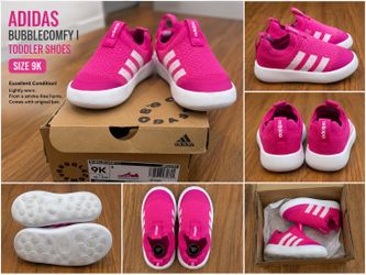 Adidas Toddler Bubble Comfy Slip On Sneakers Size 9K