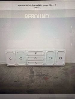 White lacquer sideboard cabinet
