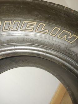 Michelin BRAND NEW TIRES. Lt265/75r16 Thumbnail