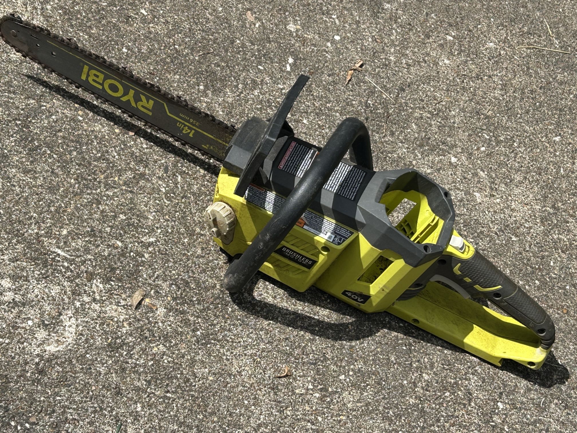 Ryobi Cordless 40v Battery Chainsaw, Tool Only