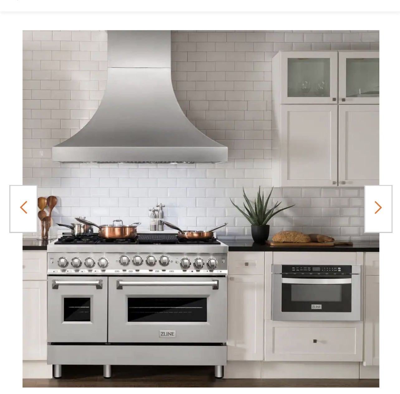  ZLINE Kitchen and Bath 48" 6.0 cu. ft. Double Oven Gas Range with Gas Stove and Gas Oven in. Stainless Steel (RG48)