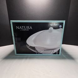 Natura porcelain baker dish with warming stand