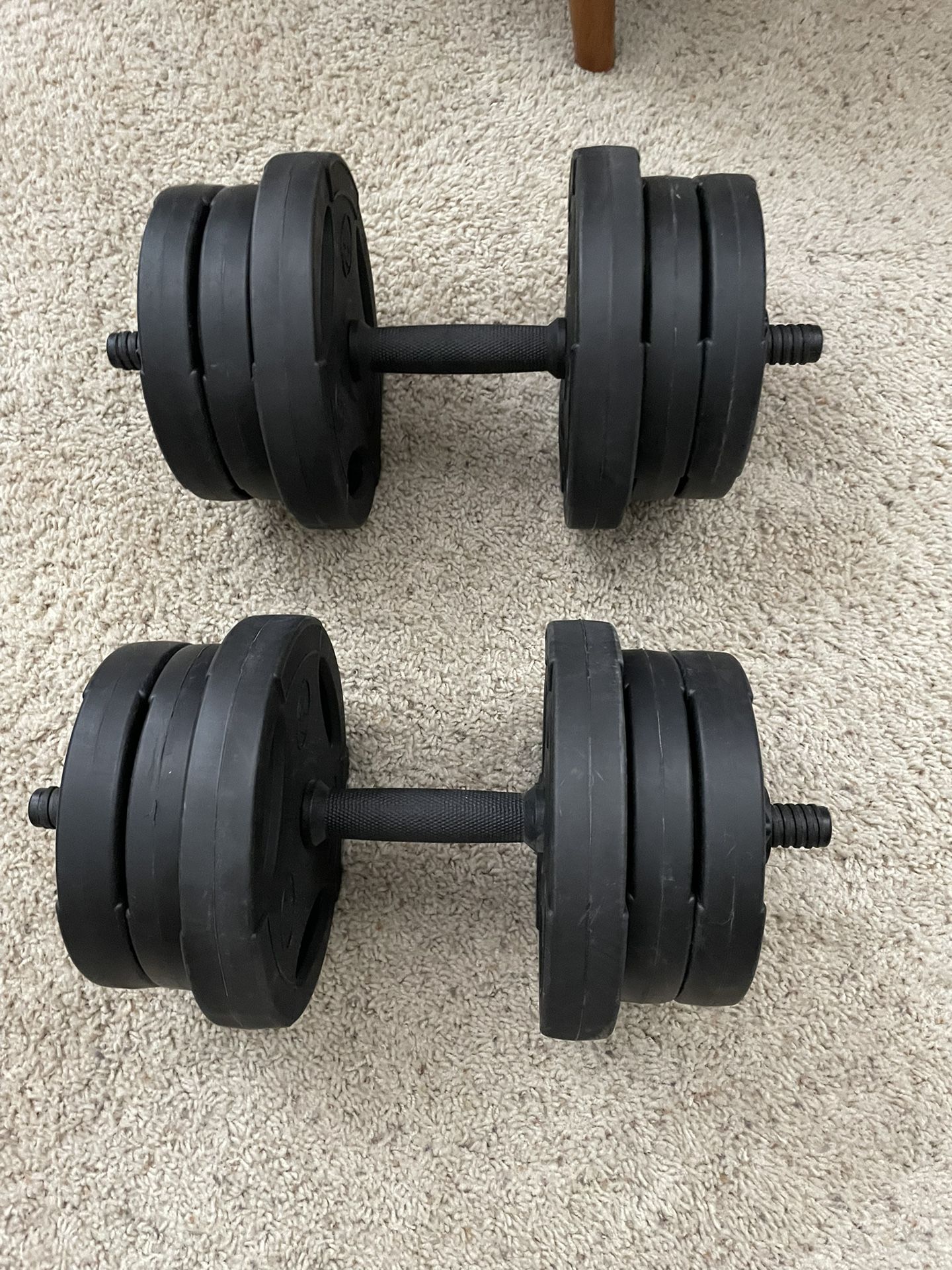 Dumbbell Weight Set - Vivitar Adjustable (40 lb Total Weight)