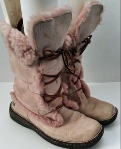 Born Pink Mid Calf Boots Women's Size 9