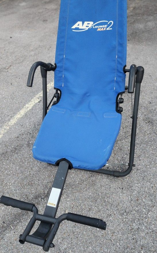 AB Lounge 2 Abdominal Workout Fitness Exercise Blue Lounger Chair Machine.